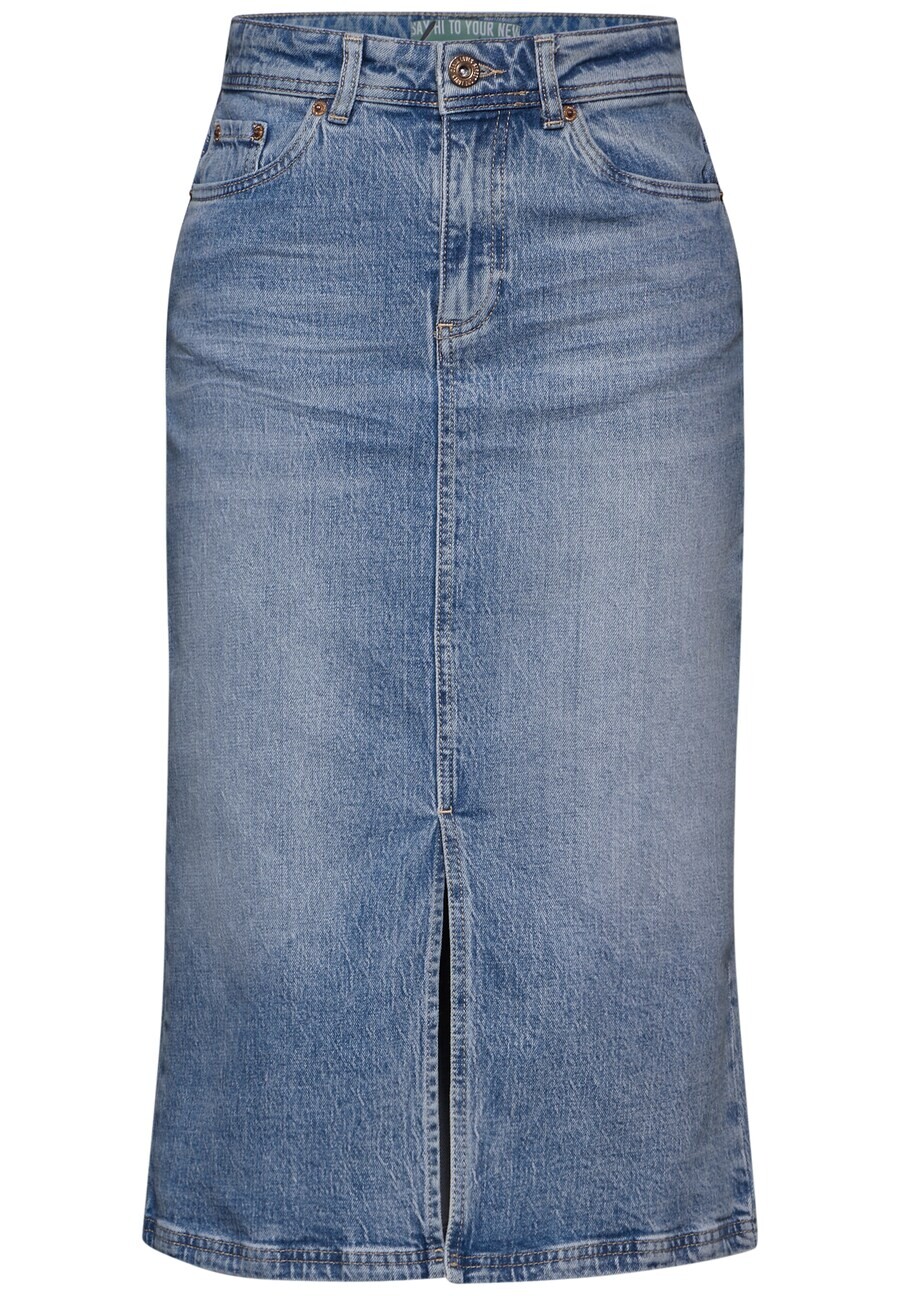 

Юбка миди STREET ONE Skirt, синий деним