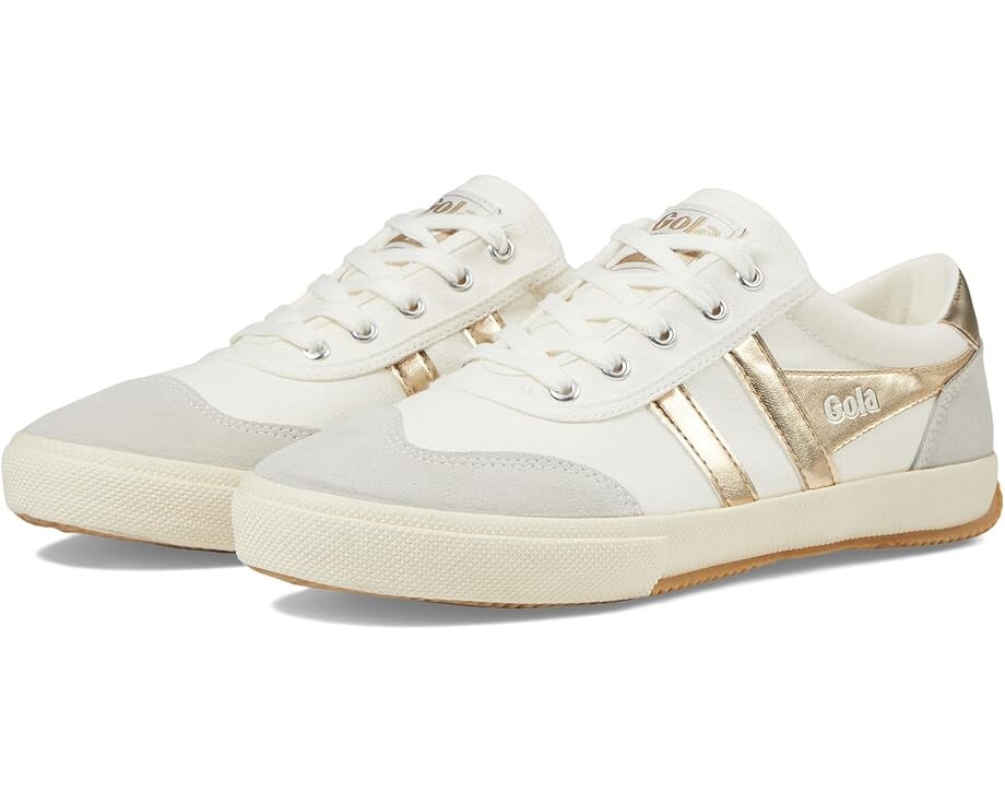 Кроссовки Gola Badminton, цвет Off-White/Gold