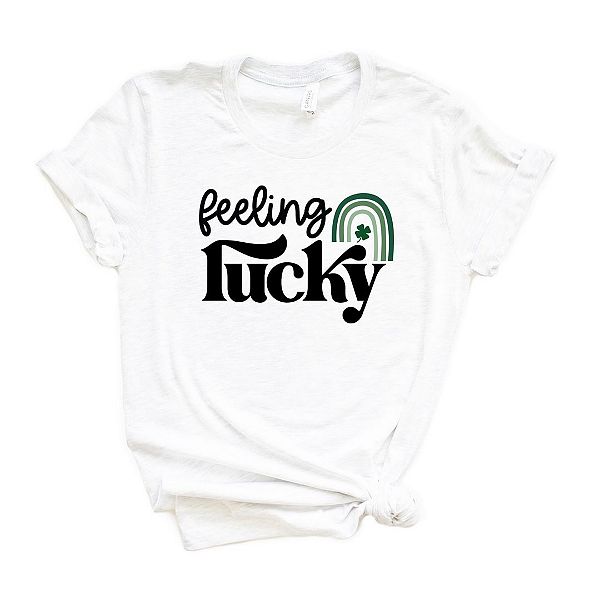

Футболка Feeling Lucky с радужным принтом Simply Sage Market, White