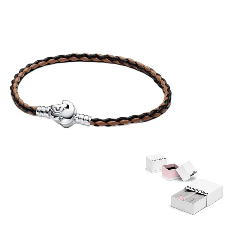 

Pandora Серебро, кожаные браслеты женские brown