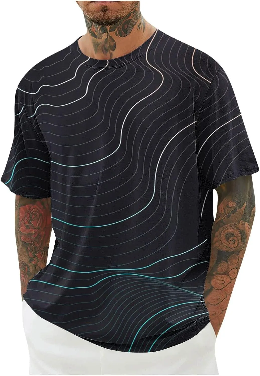 

Футболка Oversized для мужчин Gradient Color с коротким рукавом