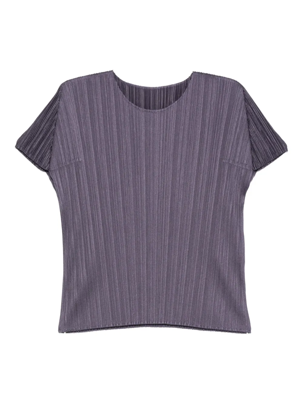 

Плиссированный топ с короткими рукавами Pleats Please Issey Miyake, синий