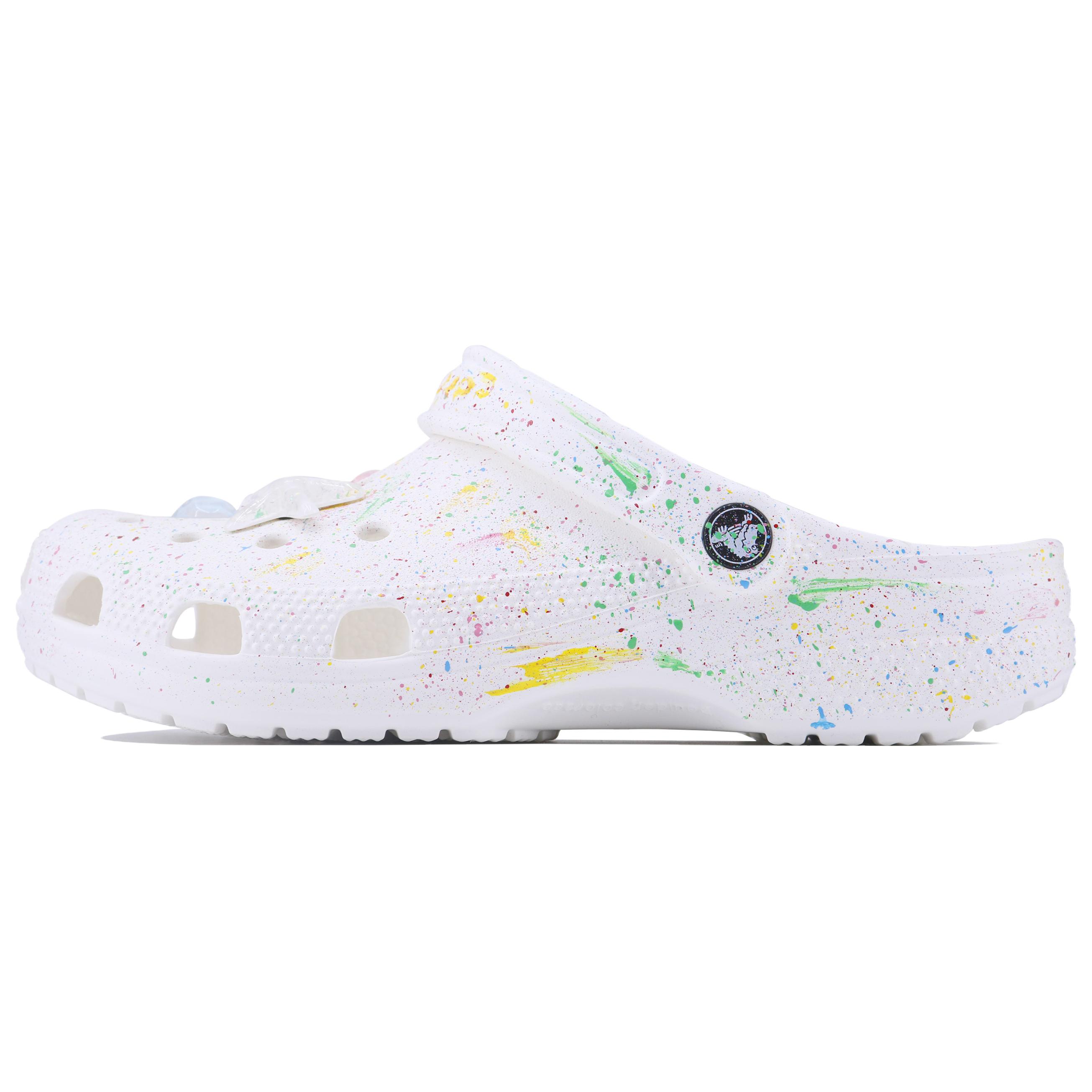 Crocs Классические разноцветные летние сабо SDS унисекс белого цвета
