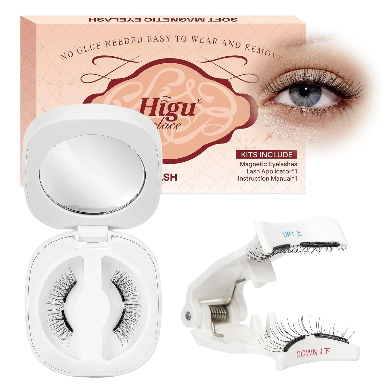 Магнитные ресницы «SET-E» с аппликатором от Higu clace Higu Clace, Set-E