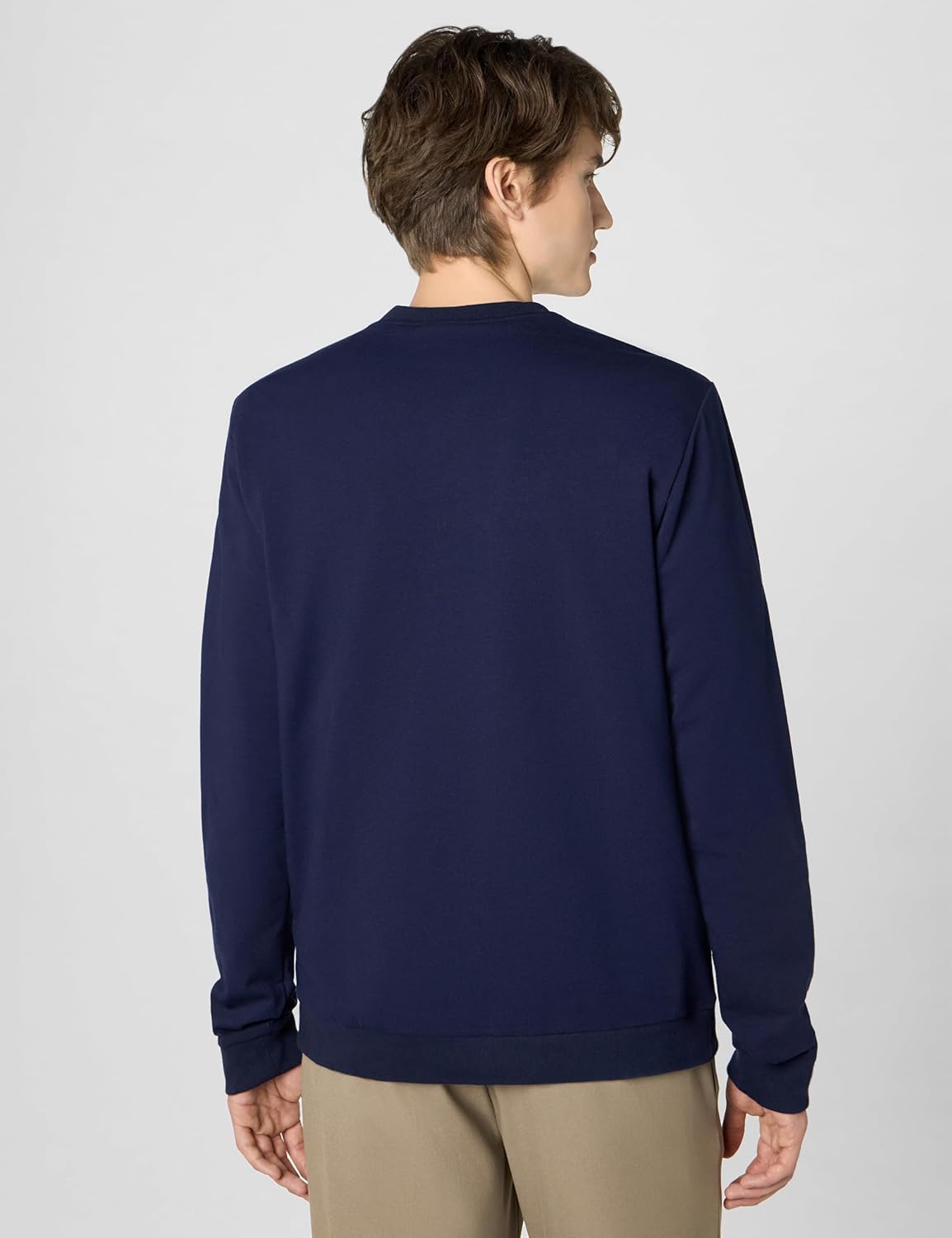 Lacoste мужская толстовка из хлопкового флиса для дома, Navy Blue — фото 3