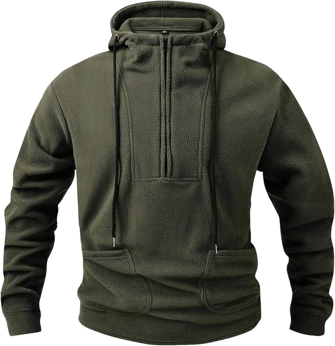 

Мужская худи с подкладкой из шерпы Sherpa-Lined Fleece, мягкая, дышащая, с карманами и молнией QUNPIU