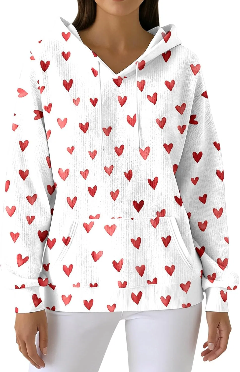 Худи женское с принтом сердца, оверсайз, Generic, Heart B