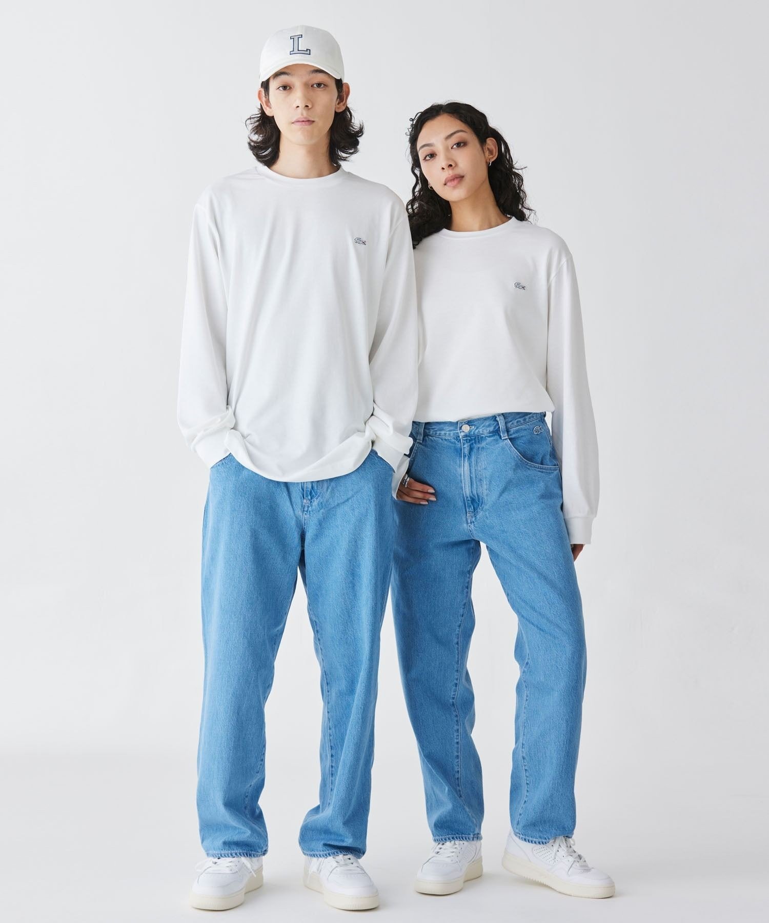 Базовая футболка с длинным рукавом / Футболка с длинным рукавом LACOSTE, White — фото 3