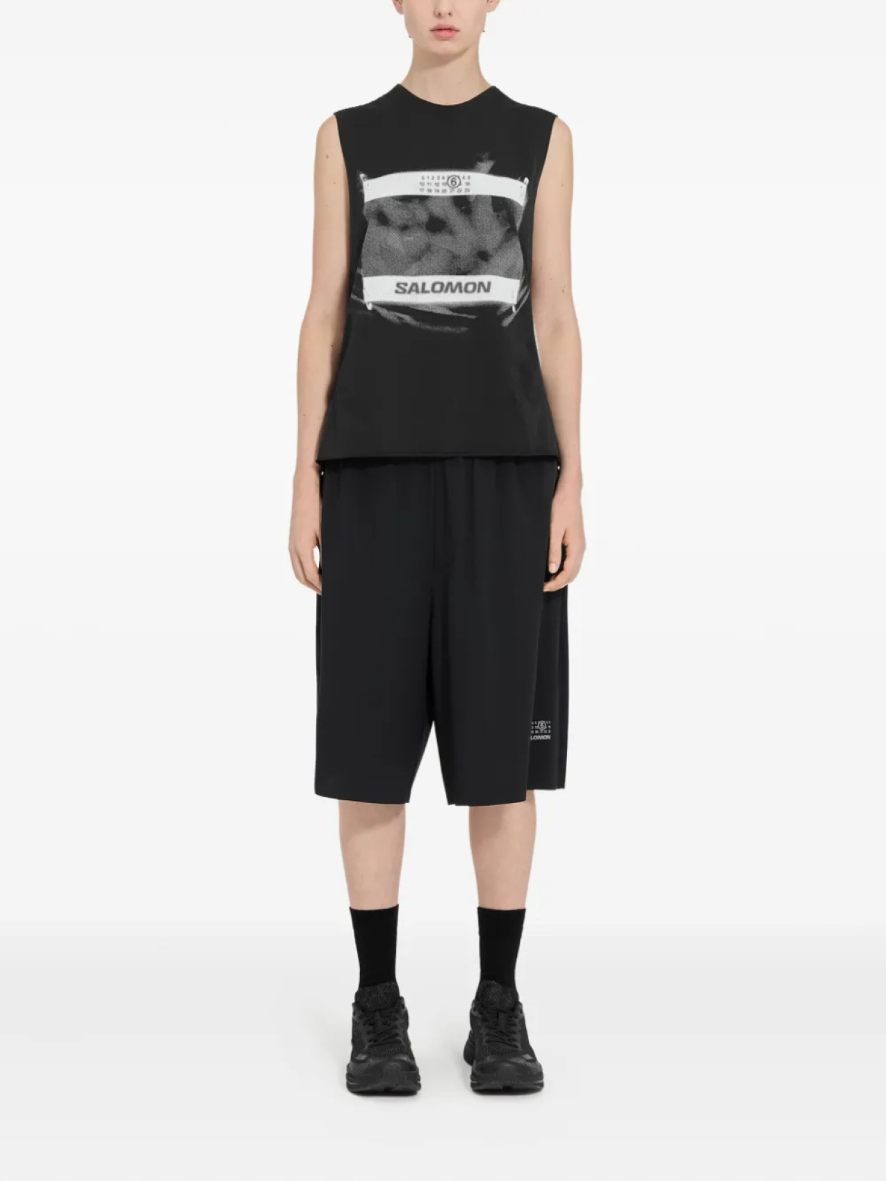Топ с логотипом из коллаборации с Salomon MM6 Maison Margiela X Salomon, черный — фото 2