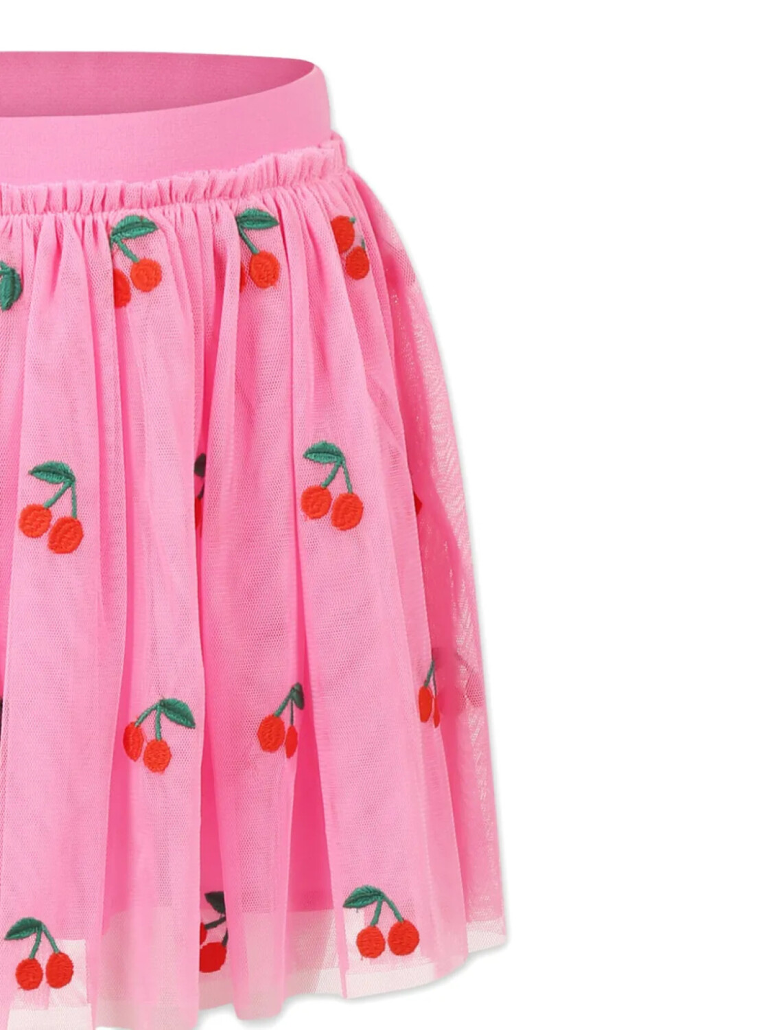 Юбка Stella McCartney Kids с вышивкой вишнями, розовый — фото 3