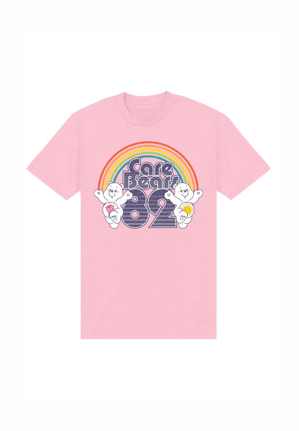

Футболка с принтом CARE BEARS 82 RAINBOW FUNSHINE BEAR AND SHARE Henry Tiger, розовый