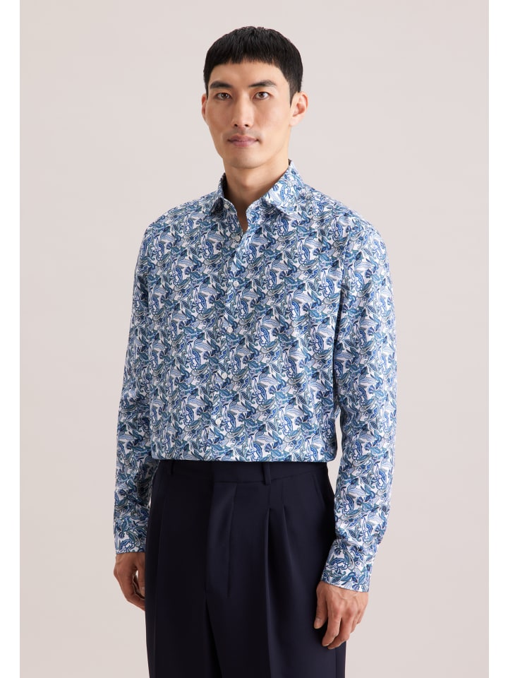 

Seidensticker Деловая рубашка, стандартный размер, бирюзового цвета