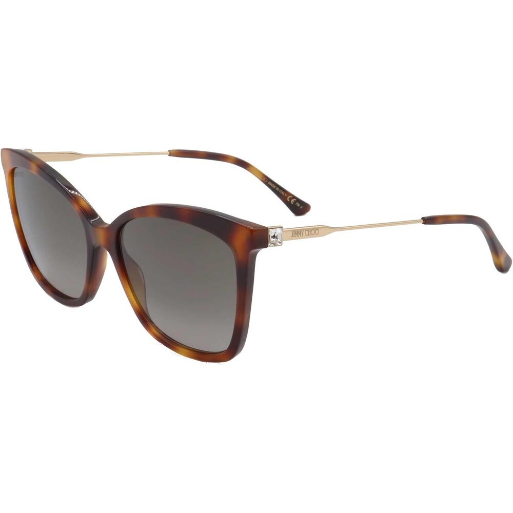 

Коричневые металлические солнцезащитные очки Jimmy Choo Eyewear