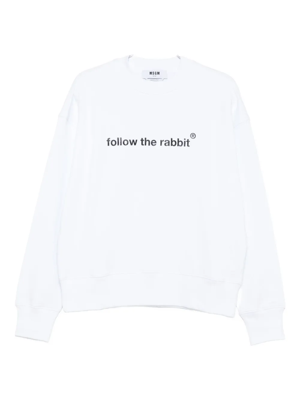 

Свитшот с ребристой отделкой MSGM, белый