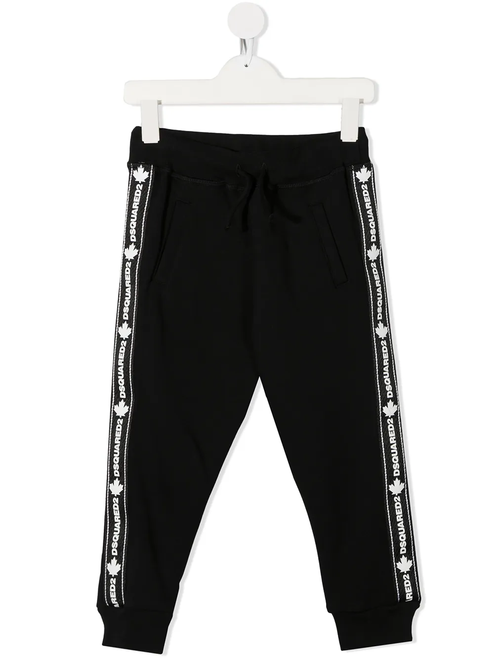 

Спортивные брюки с логотипами на лампасах DSQUARED2 KIDS, черный