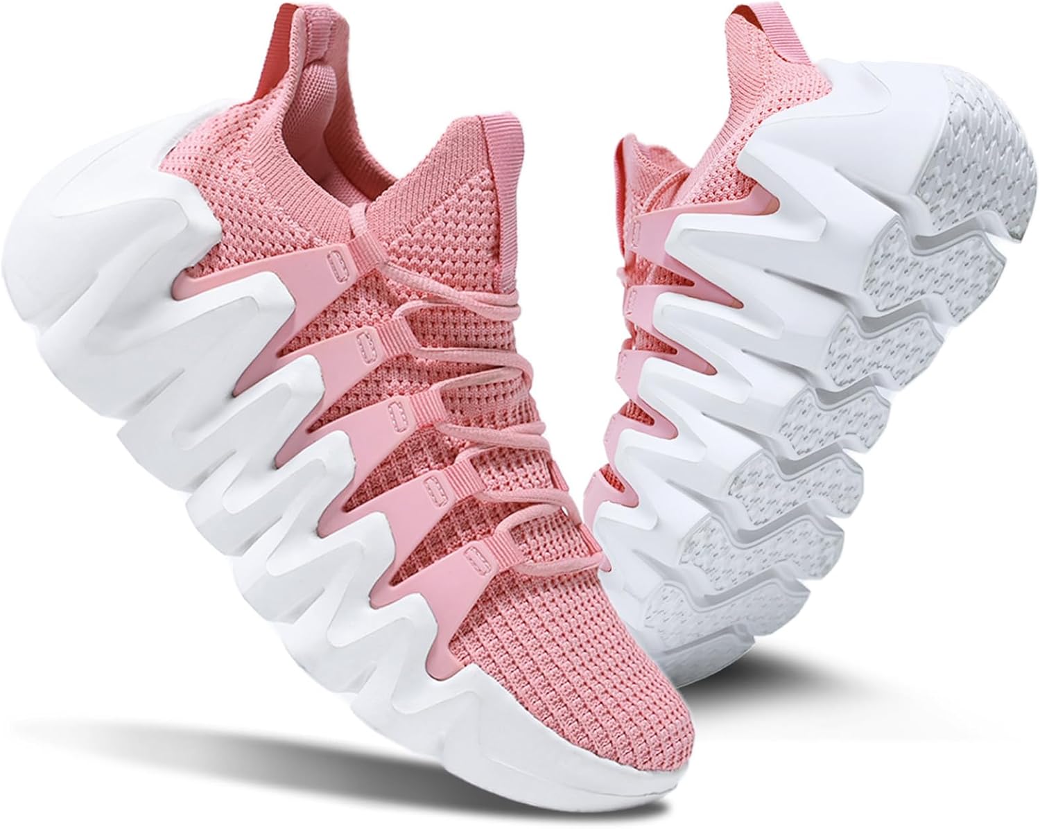 

Мужские модные кроссовки слипоны, дышащие повседневные беговые кроссовки для мужчин, спортивные для тренировки, зала и бега Sadmon, розовый