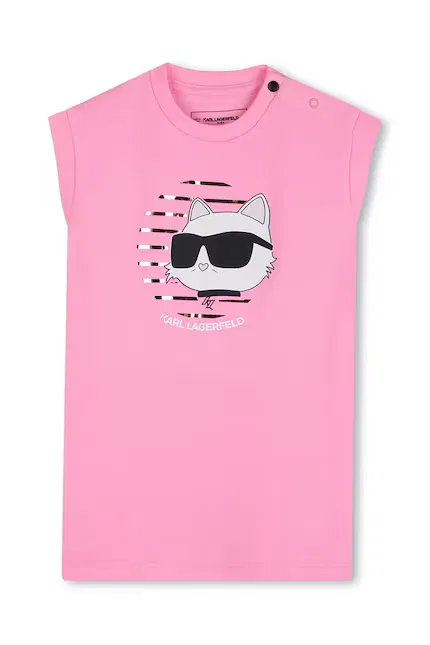 Платье детское из эластичной ткани Karl Lagerfeld, розовый
