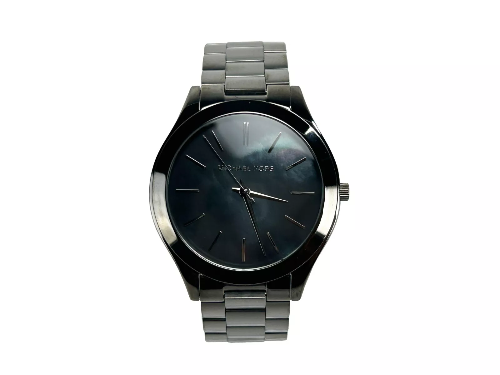 

Тонкие часы Runway Gun Metal из нержавеющей стали MK3413 Michael Kors