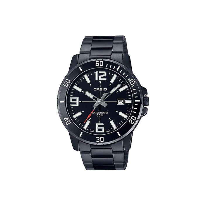 

CASIO Часы Men Standard Series Black Watch MTP-VD01B-1BV, Black Dial