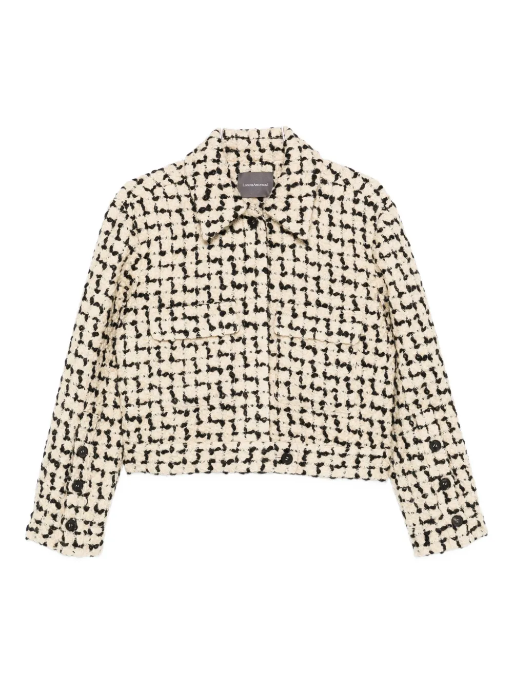 

Укороченный жакет из твида Lorena Antoniazzi, нейтральный