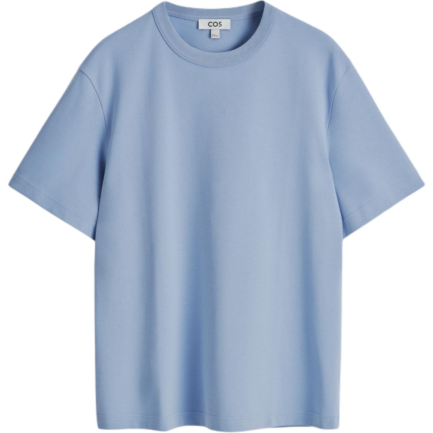 

COS Футболка мужская светло-голубая, Синий, COS Футболка мужская светло-голубая