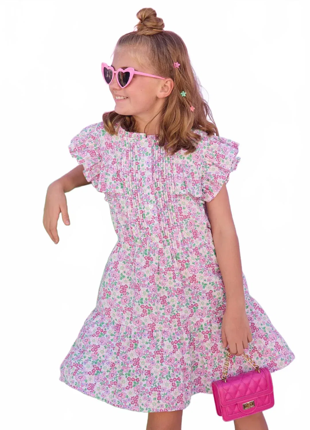 Bisby Платье Rodeo Floral Dress в розовом цвете от Bloomsbury Blossoms