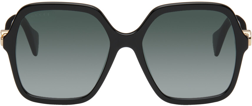 

Черные большие квадратные солнцезащитные очки Gucci, цвет Black