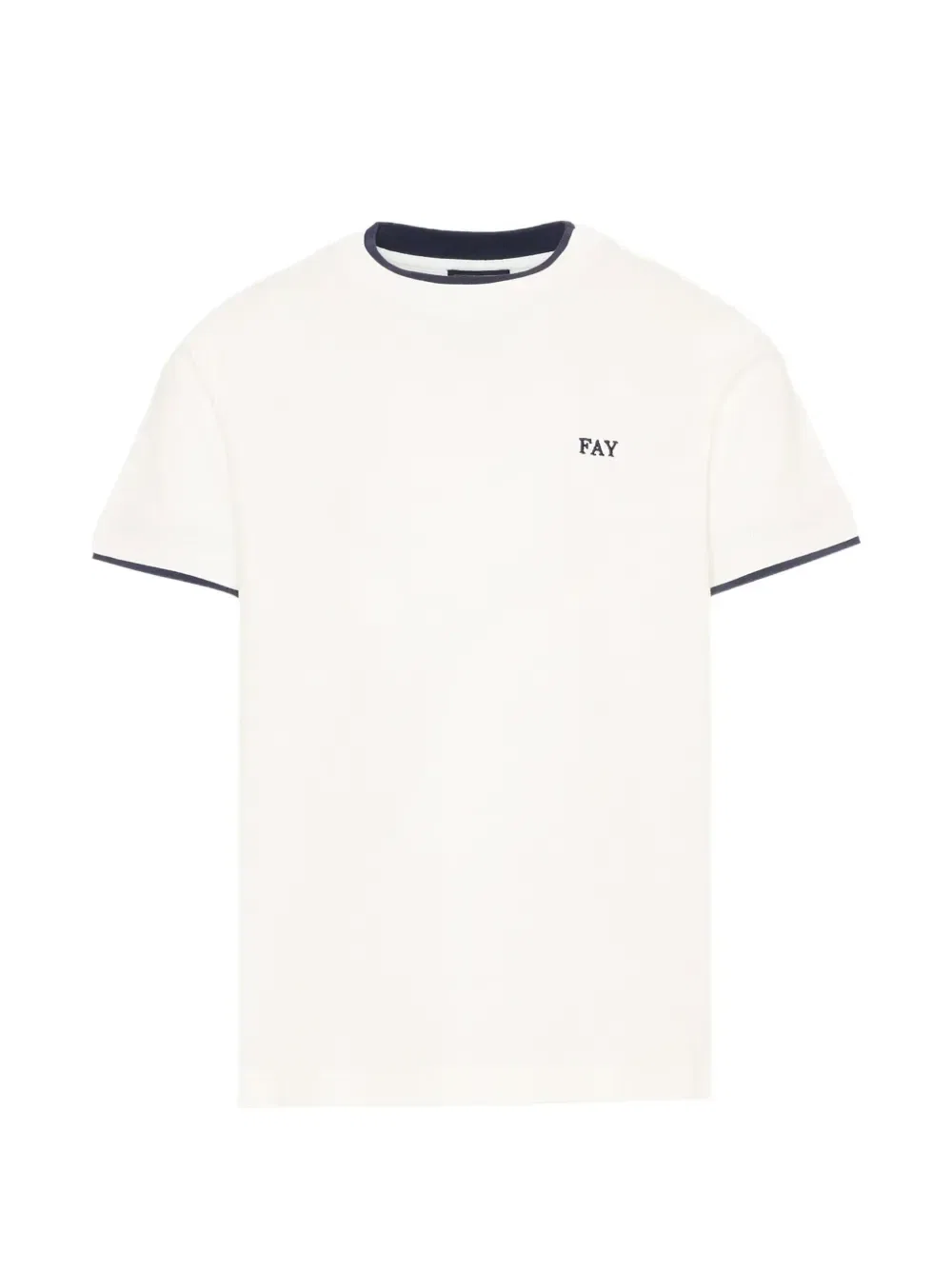 Футболка с контрастной отделкой Fay Kids, бежевый