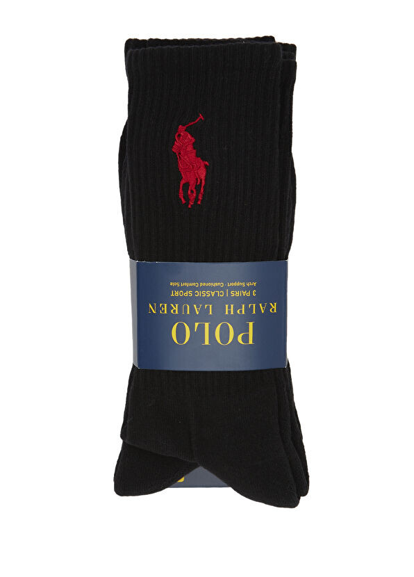 Комплект из 3 мужских носков с логотипом Polo Ralph Lauren, черный