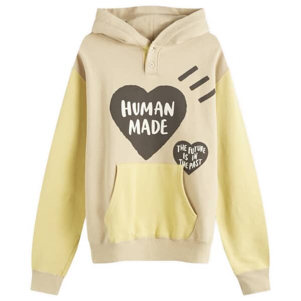 

Толстовка с капюшоном в стиле колор-блок Human Made, бежевый