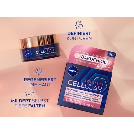 Крем для лица Nivea — Cellular Expert Lift Multi-Effect Anti-Age Night Care Увлажняющий ночной с гиалуроновой — фото 2