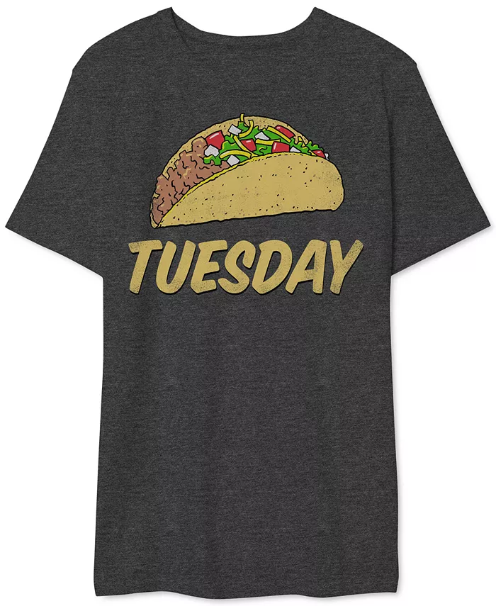 

Футболка мужская с принтом Taco Tuesday AIRWAVES, серый
