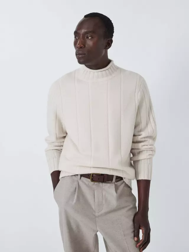 

Джемпер John Lewis Cashmere Mock Neck, экрю