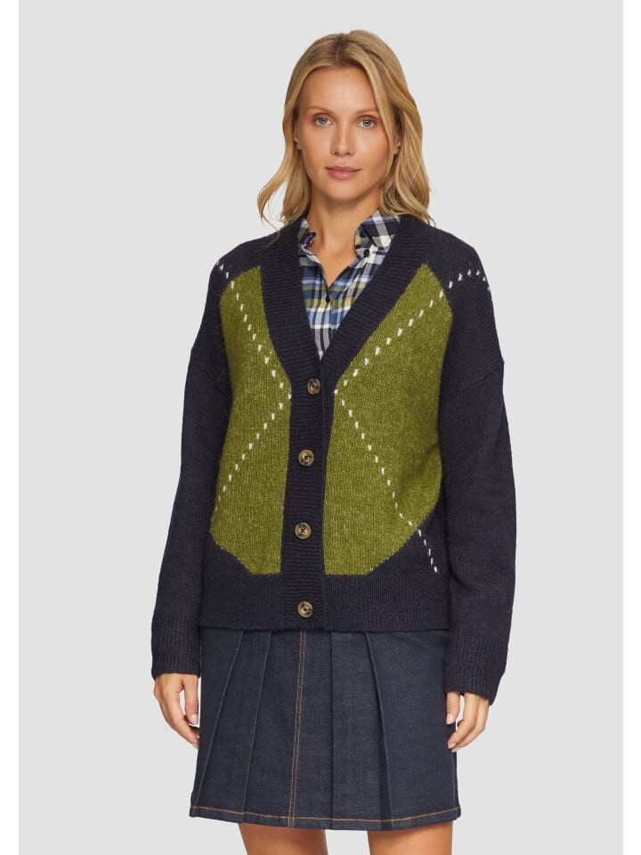 

Кардиган sOliver Strickjacke langarm, цвет grün-blau