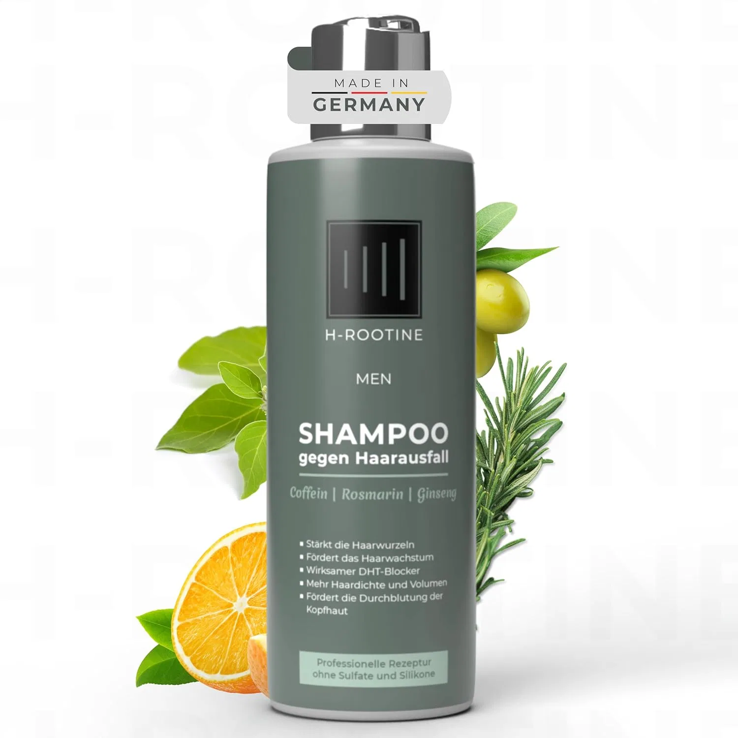 Мужской кофеиновый шампунь H-ROOTINE против выпадения волос H-Rootine