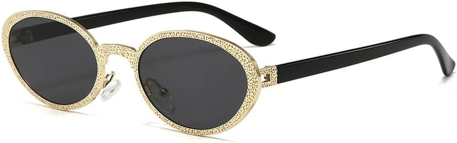 

Классические ретро-очки в прямоугольной металлической оправе для женщин, ретро-солнцезащитные очки в круглой оправе для женщин, золотисто-черные, один размер MTZJH, One Color