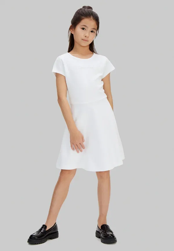 Платье Punto day dress Calvin Klein Jeans, ярко-белый