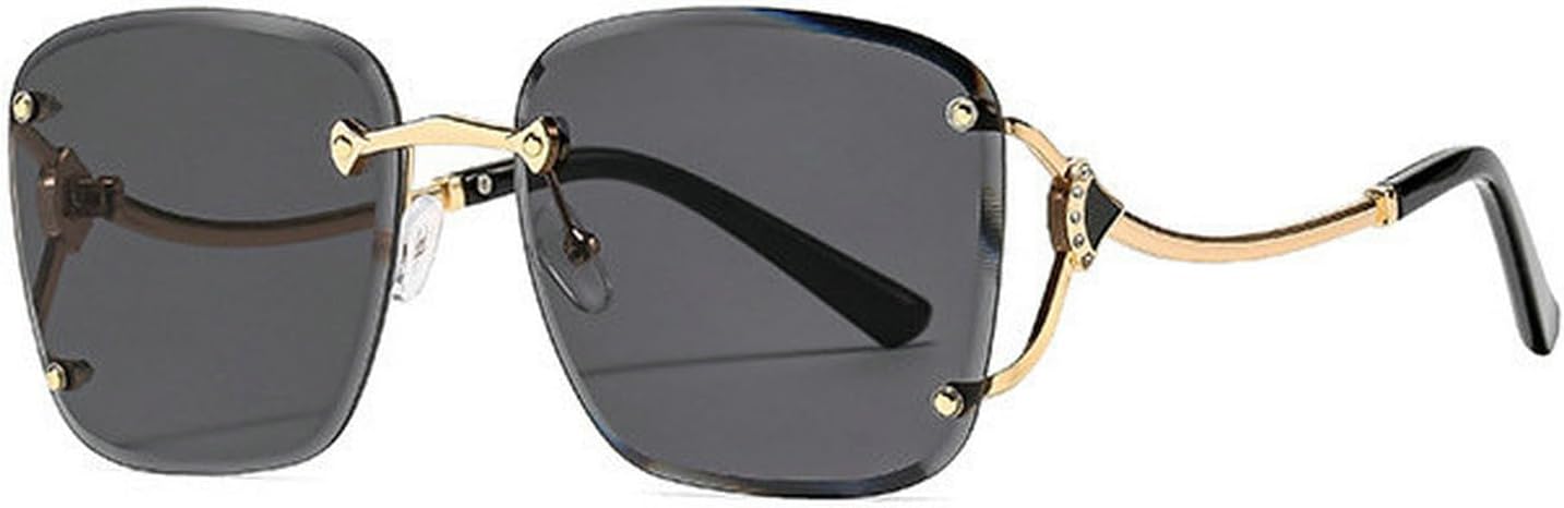 

Солнцезащитные очки Laureles Oversized Square Rimless Sunglasses для женщин, винтажные золотисто-шампаньевые солнцезащитные очки для мужчин, градиентные солнцезащитные очки, C1