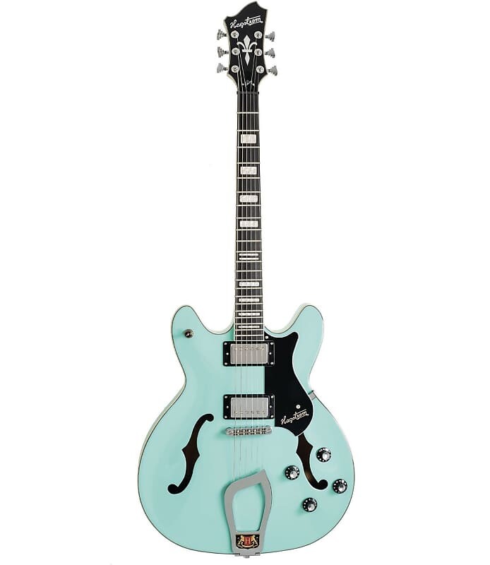 

Электрогитара Hagstrom Viking Semi-Hollow Guitar, Resinator Fretboard, Aged Sky Blue VIK-ABE-U