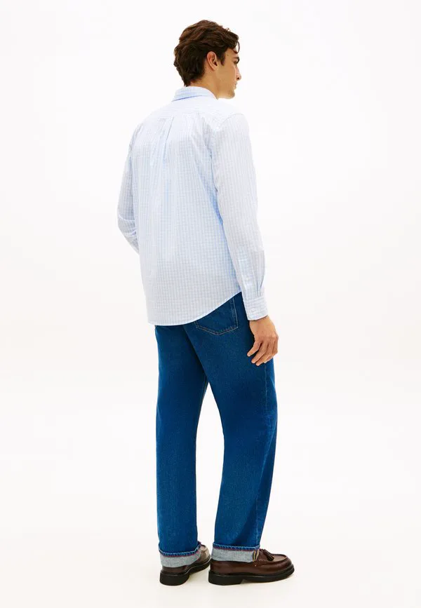 Рубашка из поплина в клетку, стандартного кроя, классического кроя. Tommy Hilfiger, Sweet Blue — фото 3