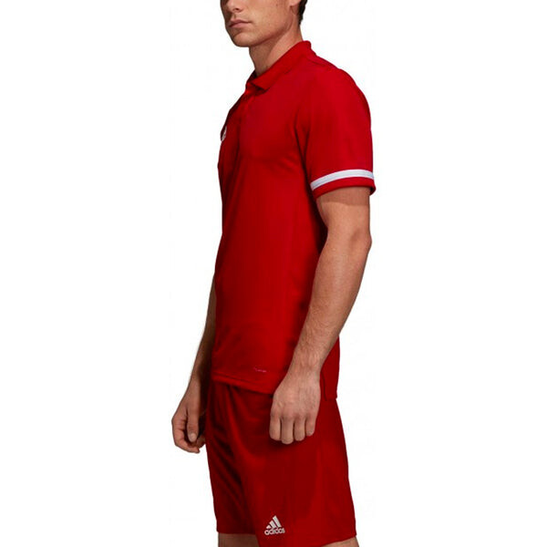 Футболка logo pattern loose short sleeve polo shirt red Adidas, красный — фото 4
