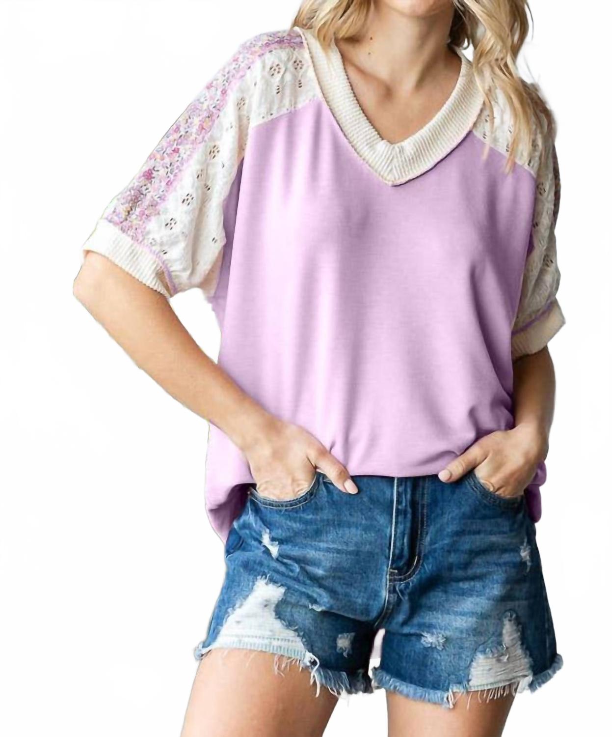 

Топ из французского трикотажа цвета лаванды 7Th Ray, лавандовый