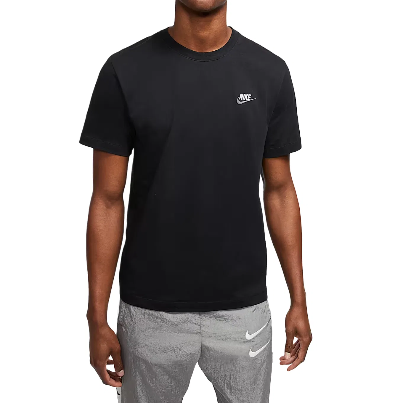 Футболка Sportswear Club мужская Nike, Black/White/Dark Gray