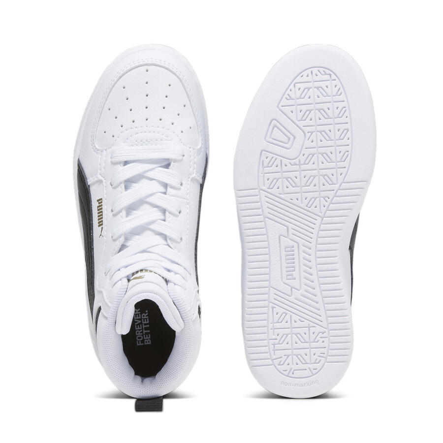 Кроссовки PUMA Caven 2.0 Mid для молодежи, цвет PUMA: белый, чёрный, золотой — фото 4