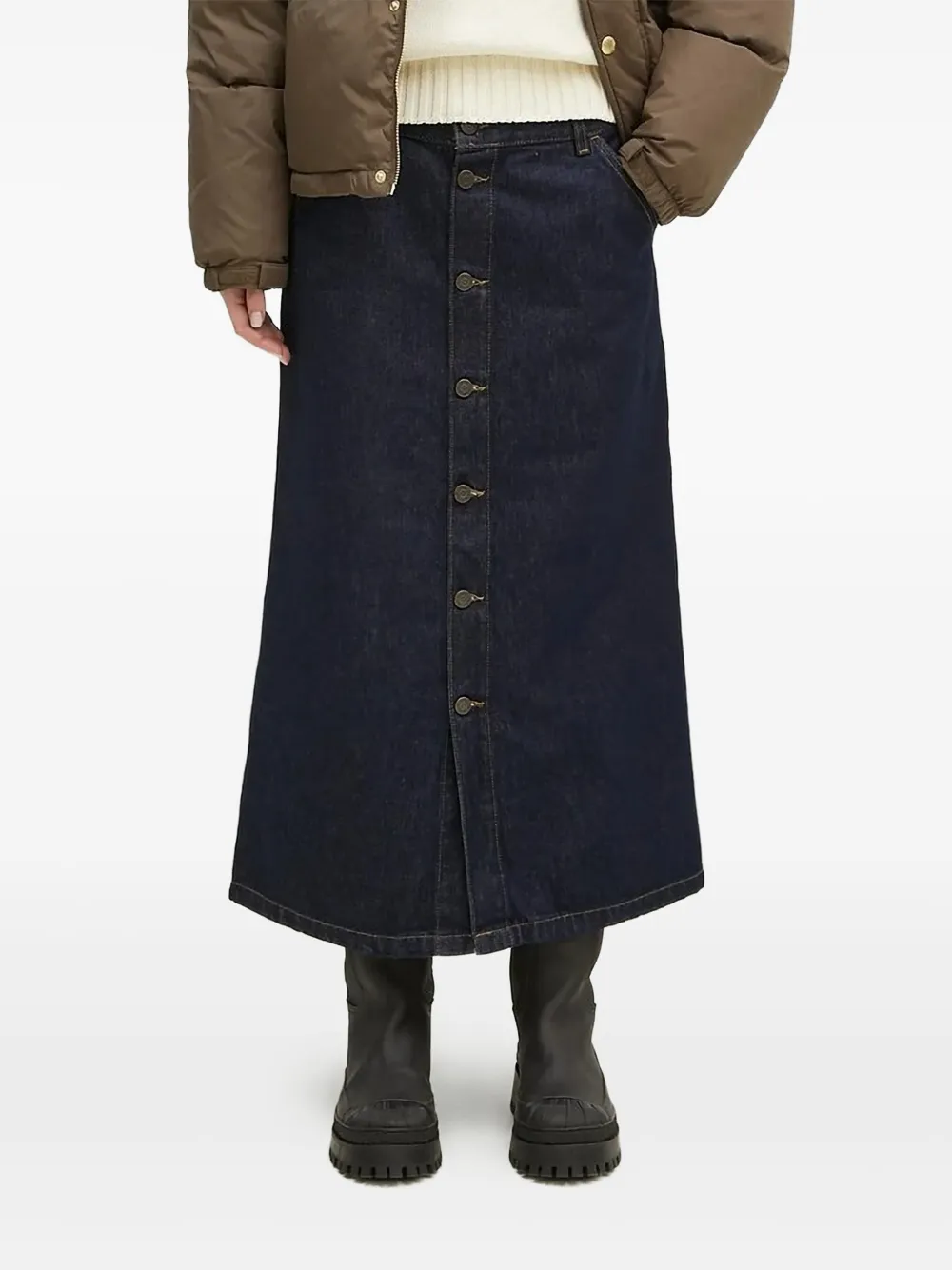 

Юбка с карманом на пуговицах CARHARTT WIP, синий