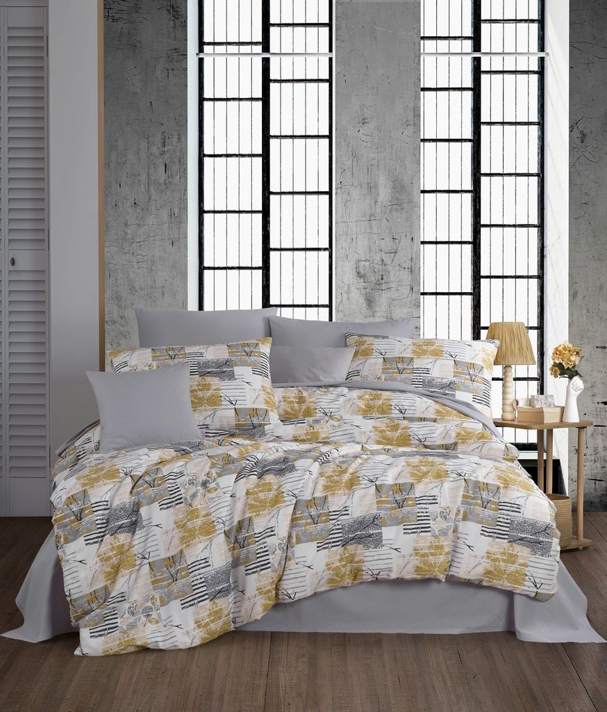 

L'Essentiel Linge de Maison, Serra - Grey, Комплект двойного пододеяльника Ranforce, серый, 100 % ХЛОПОК RANFORCE, 200 x 220 см