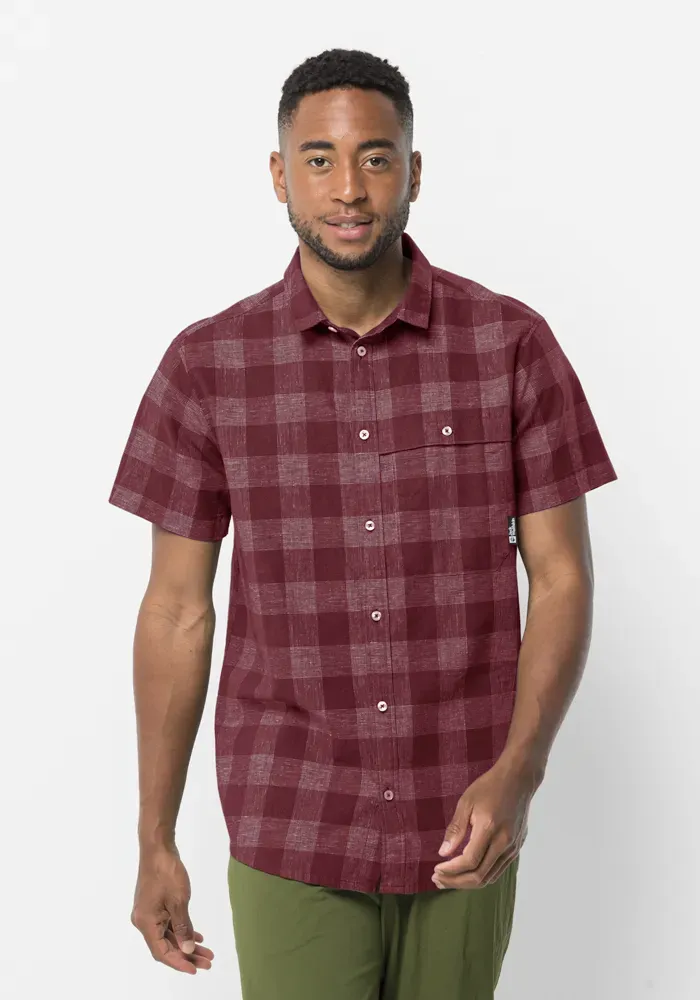 

Функциональная рубашка Jack Wolfskin "HIGHLANDS SHIRT M", цвет Deep-Ruby-Check