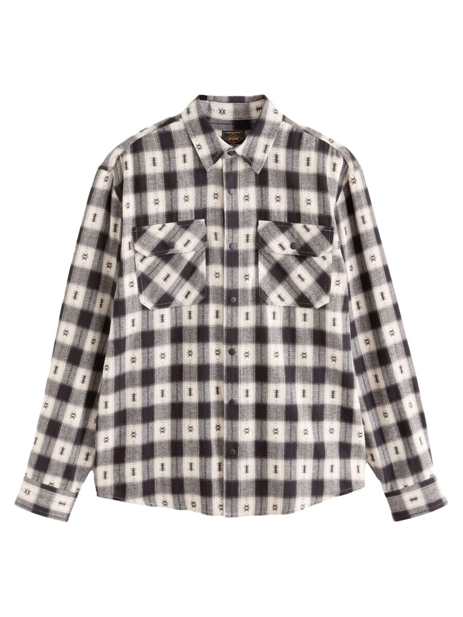 

Клетчатая рубашка Next Regular fit Button Up Shirt, черный
