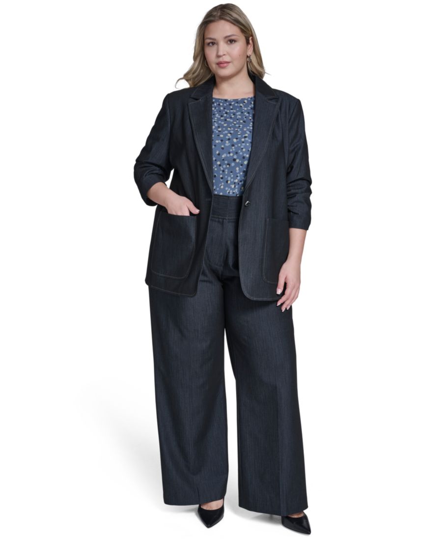 

Куртка с воротником-стойкой больших размеров Calvin Klein, Indigo