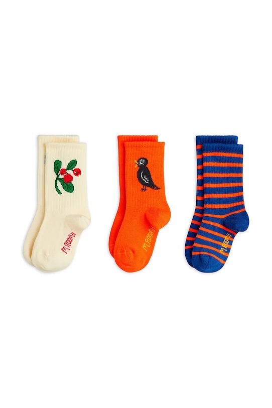 

Детские носки с брусникой, 3 шт. Mini Rodini, белый